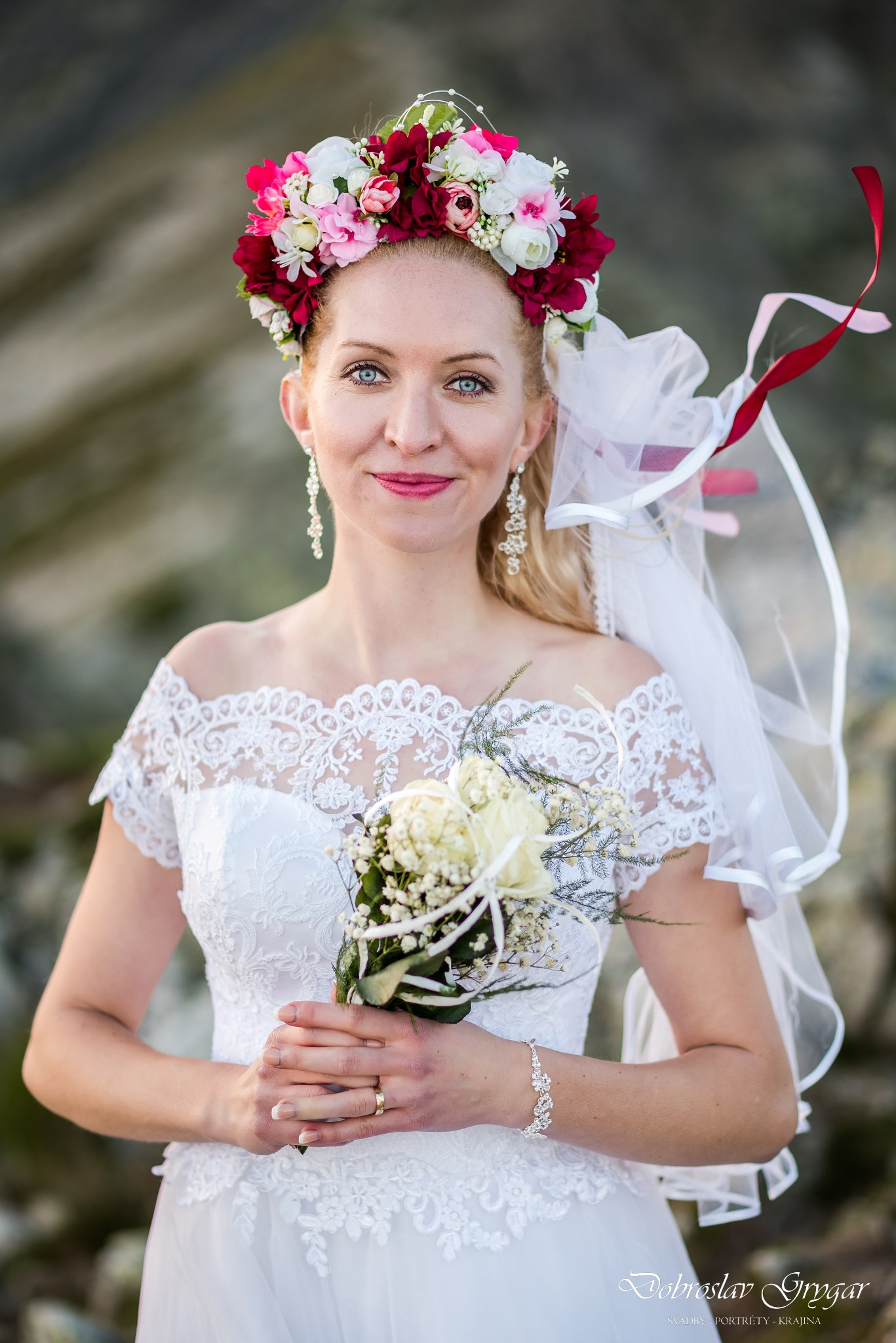 Svadobný portrét pri západe slnka v horách - Predné Solisko - Vysoké Tatry | Fotograf na svadbu Dobroslav Grygar